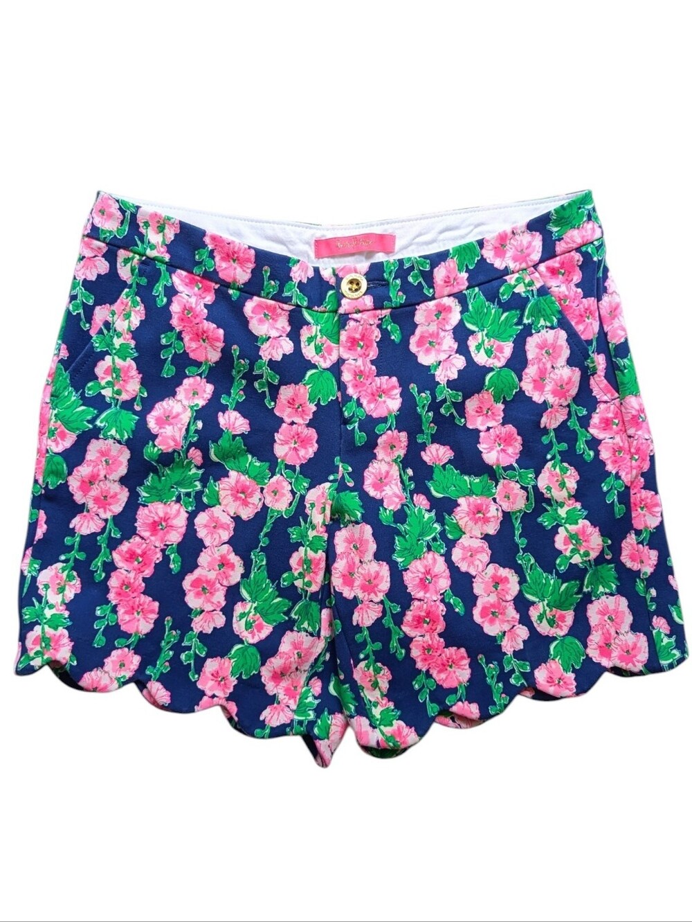 Lily Pulitzer Floral Scalloped Hem Shorts